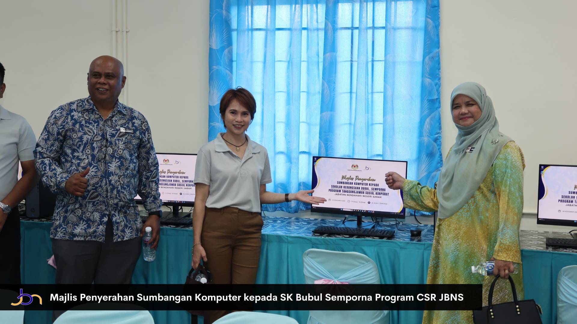 Majlis Penyerahan Sumbangan Komputer Kepada Sekolah Kebangsaan (SK) Bubul, Program Tanggugjawab Sosial Korporat (CSR) Jabatan Bendahari Negeri Sabah (JBNS)